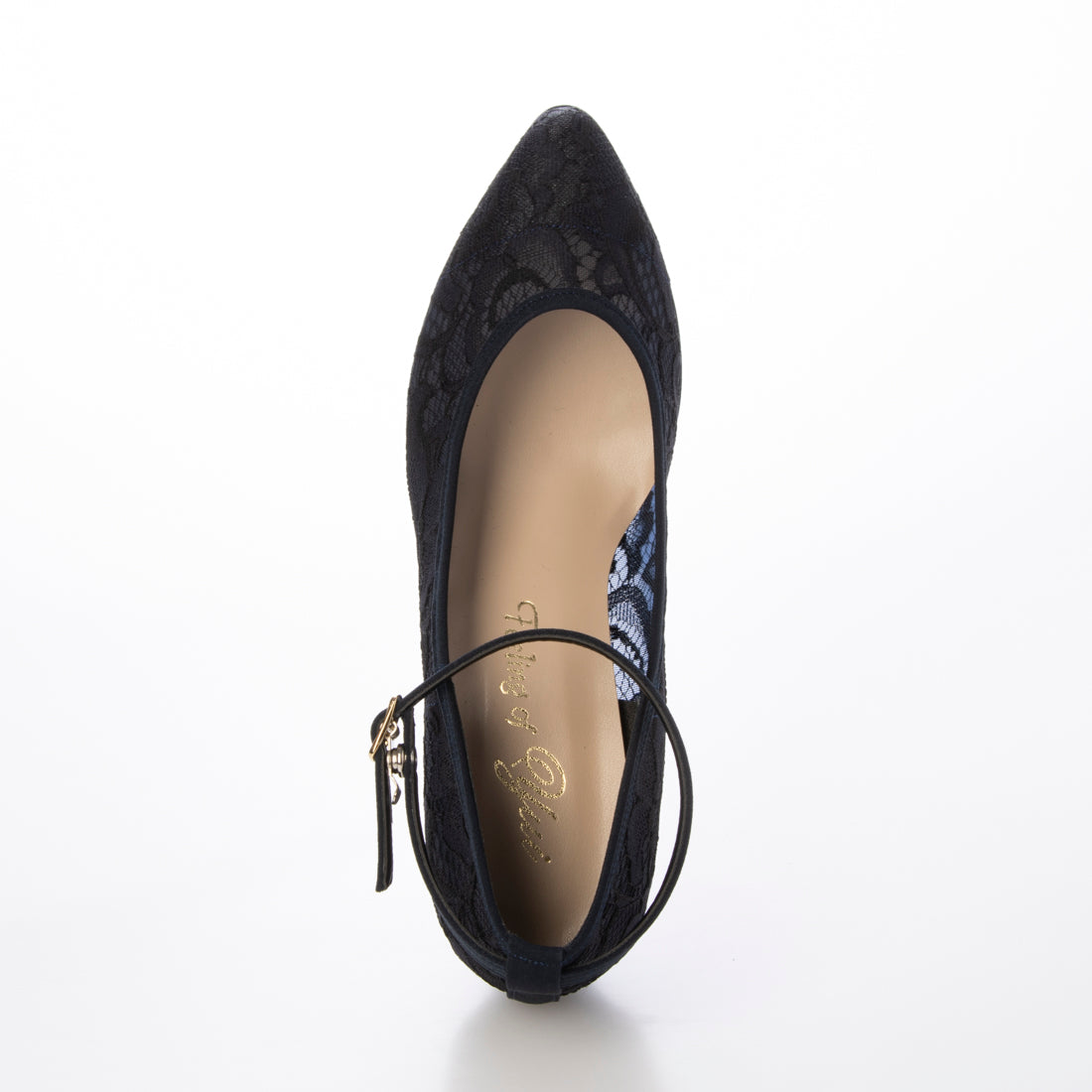 Feeling of Yui Ankle Strap Lace Pumps