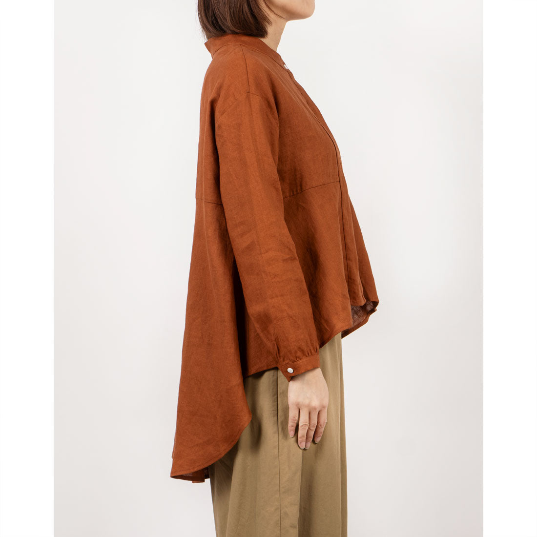 フォーリン アンド コー fall-in&co ゆるっと おしゃれなシャツブラウス 長袖 夏の日焼止めにも ココナッツブラウン 220402-4 （ココナッツブラウン） ココナッツブラウン