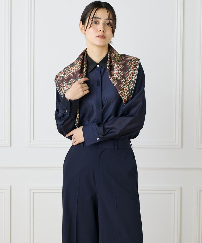 フェイバリット スキナモノ FAVORITE SUKINAMONO Small Classical Dara Scarf スカーフ《Tapis Noir》 （ブラウン） ブラウン