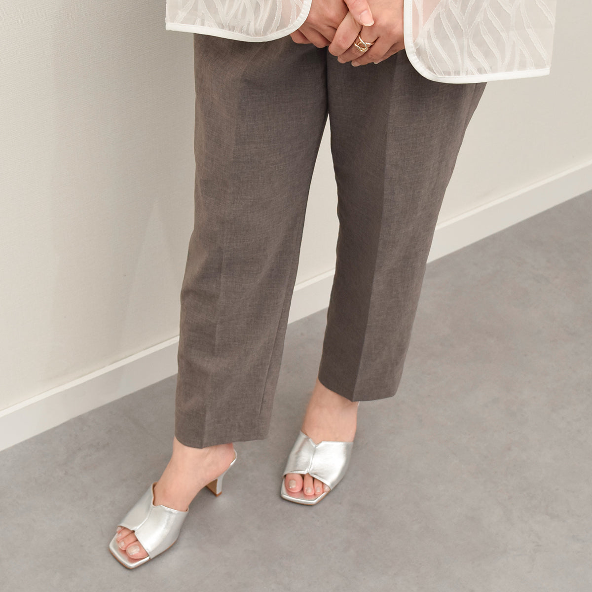 FABIO RUSCONI ミュール FABIO RUSCONI Square Toe Center Seam Mule