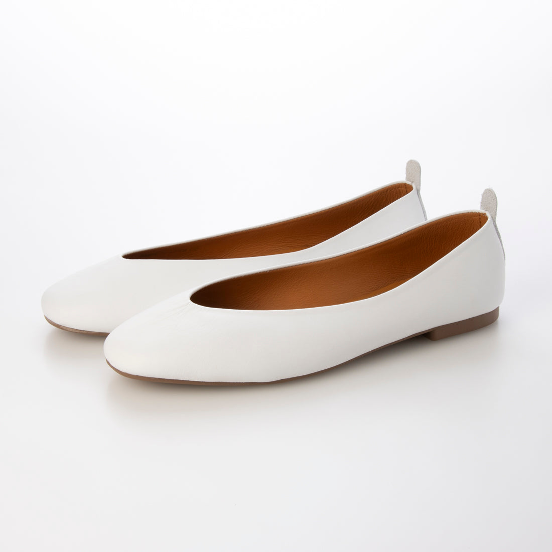 FABIO RUSCONI Soft Square Toe V-Cut Ballet Shoes
