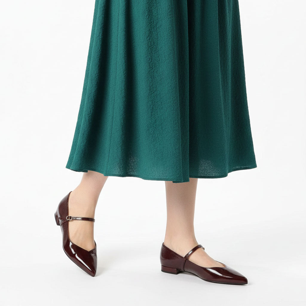 ファビオルスコーニ FABIO RUSCONI メリージェーンパンプス  （レッド） レッド