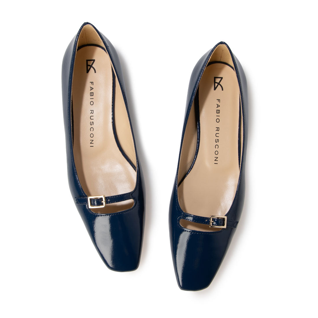 ファビオルスコーニ FABIO RUSCONI パンプス （VERLUX NAVY/FIBBIA ORO） VERLUX NAVY/FIBBIA ORO
