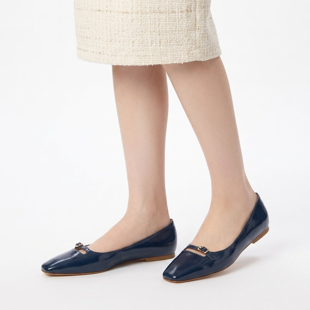 ファビオルスコーニ FABIO RUSCONI パンプス （VERLUX NAVY/FIBBIA ORO） VERLUX NAVY/FIBBIA ORO