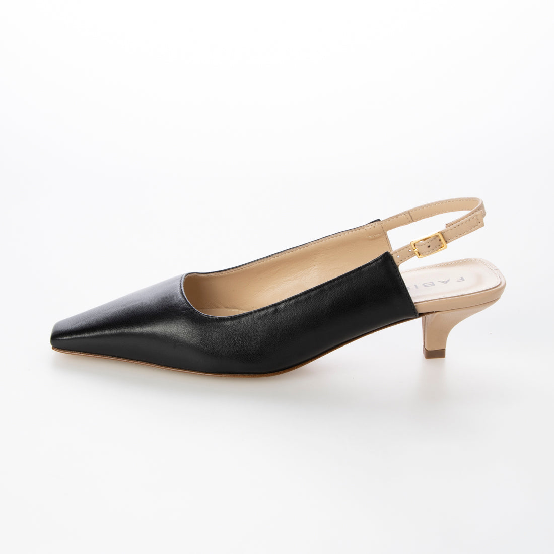 【FABIO RUSCONI】スクエアトウバックバンドパンプス　23.5 FABIO RUSCONI Square toe back band pumps