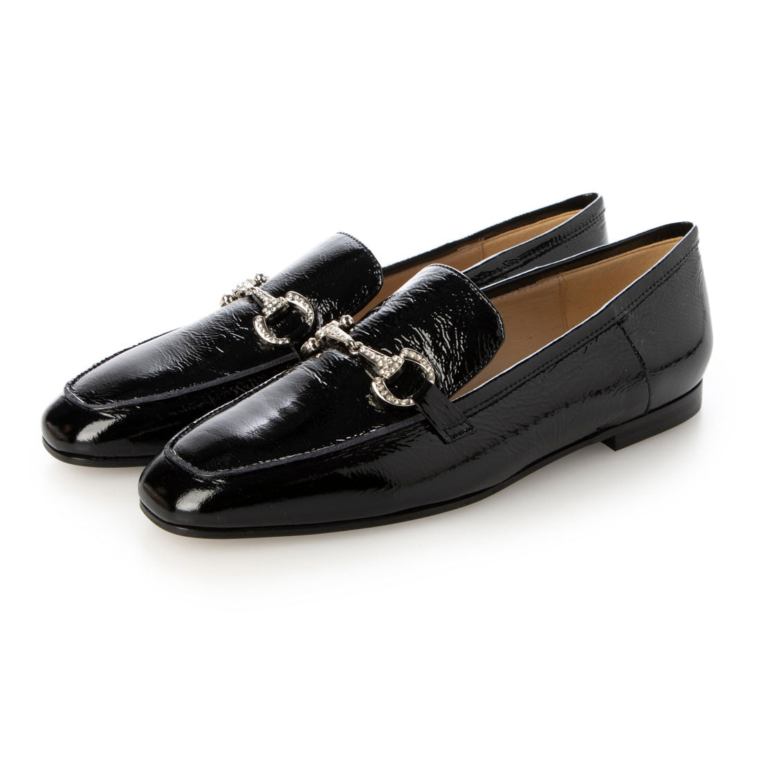 FABIO RUSCONIローファー 35 ○ファビオルスコーニ FABIO RUSCONI ローファー （ブラックガラス