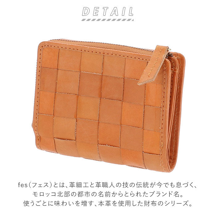フェス fes fes フェス 48705 編み込み 二つ折り財布