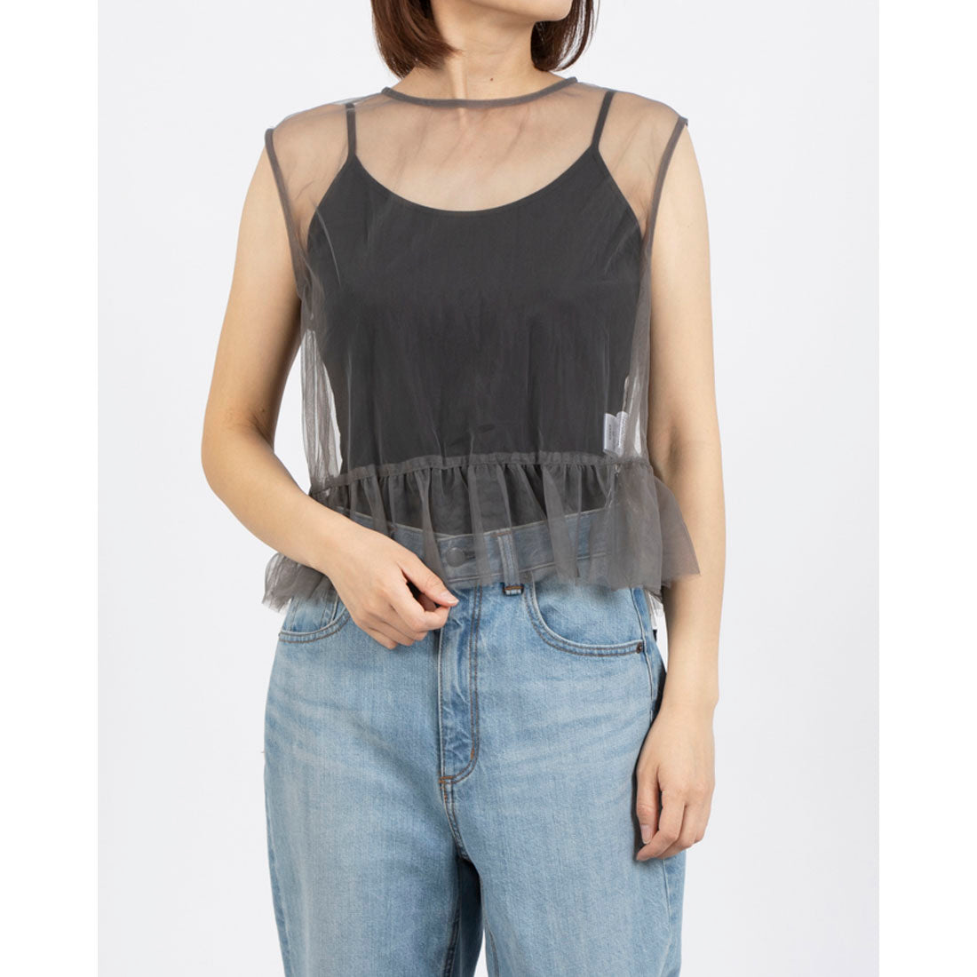 フェピュール feepur チュールビスチェ&ノースリトップス （GRY） GRY