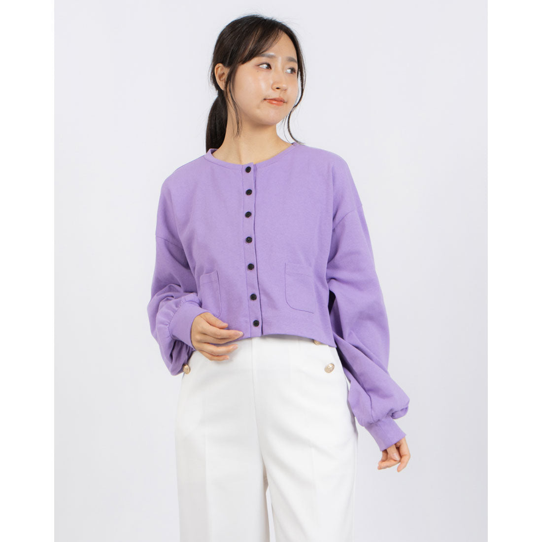 フェピュール feepur カットソーカーディガン （PPL） PPL