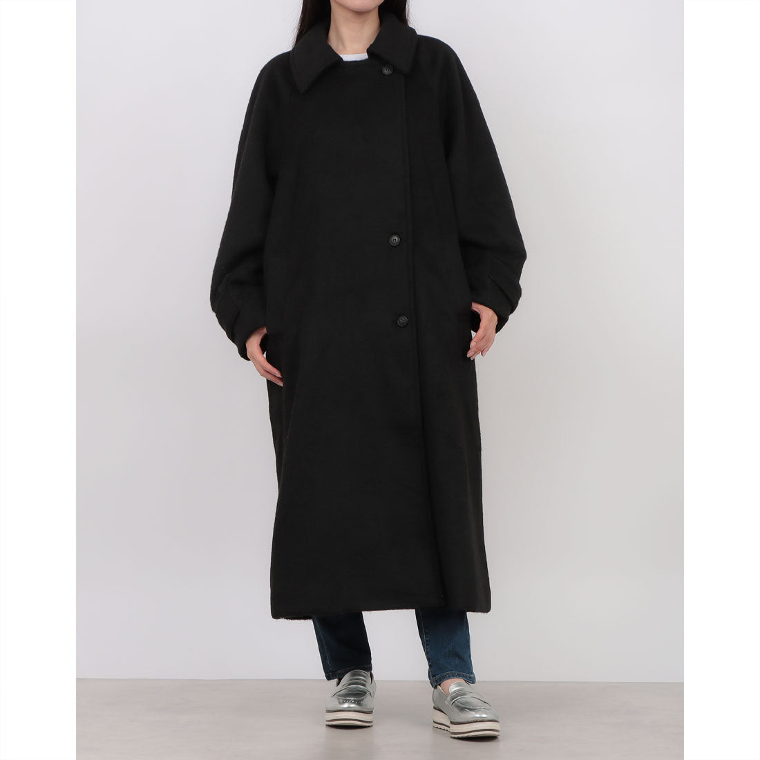 フェピュール feepur シャギー2WAYロングコート （BLK） BLK