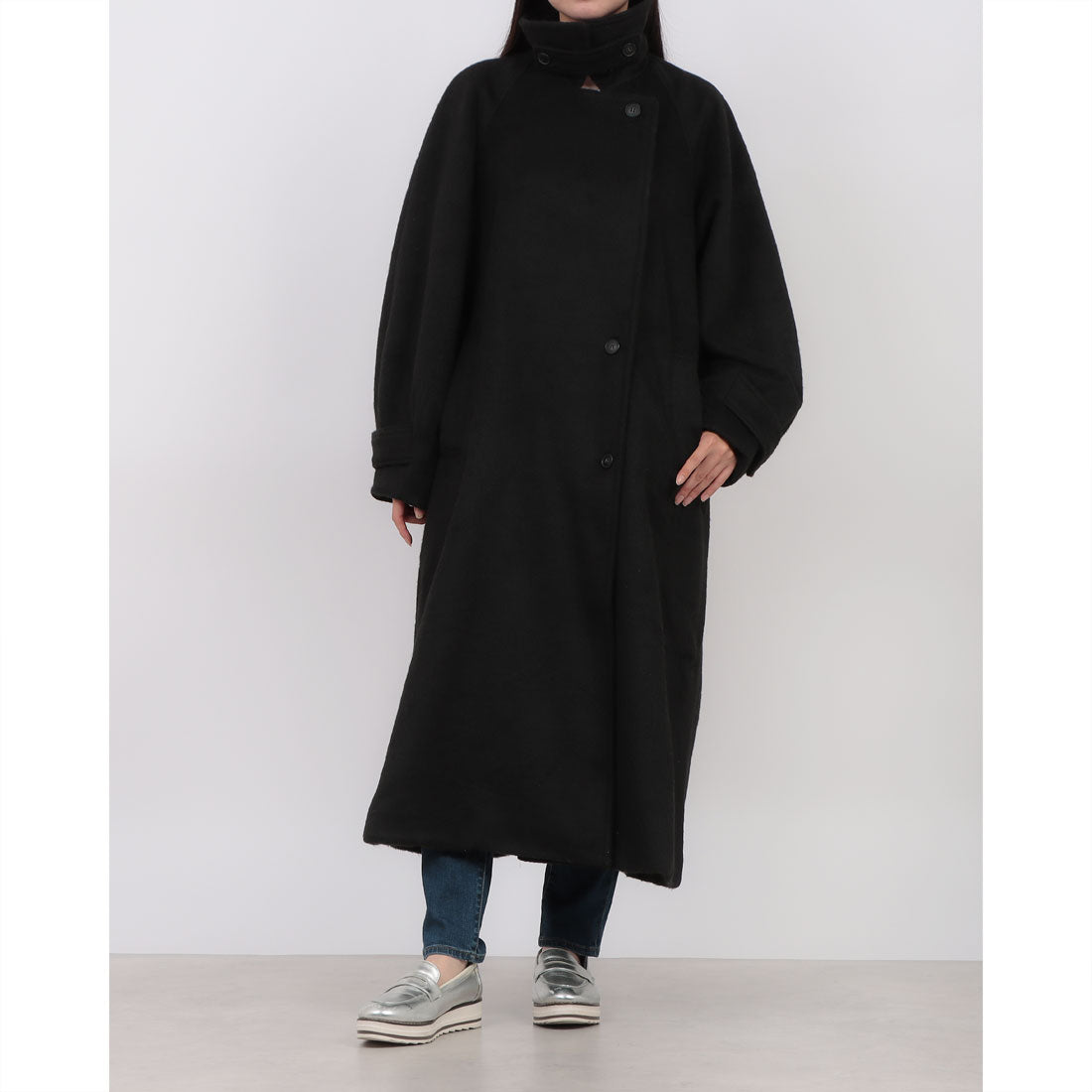 フェピュール feepur シャギー2WAYロングコート （BLK） BLK