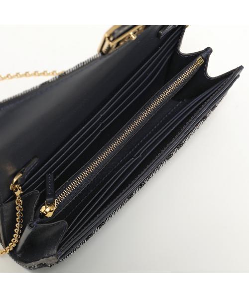 フェンディ FENDI FENDI チェーンウォレット CHAIN CONTINETAL 8M0365 AUT4 （F1UJ5/BLACK+DARK-BL） F1UJ5/BLACK+DARK-BL