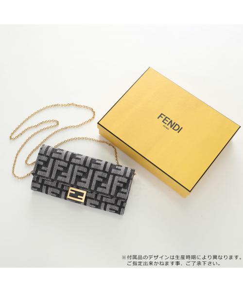 フェンディ FENDI FENDI チェーンウォレット CHAIN CONTINETAL 8M0365 AUT4 （F1UJ5/BLACK+DARK-BL） F1UJ5/BLACK+DARK-BL