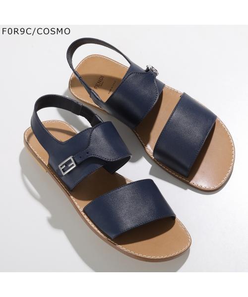 フェンディ FENDI FENDI KIDS サンダル JMR409 NA7 FFロゴ フラット （F0R9C/COSMO-ブルー） F0R9C/COSMO-ブルー