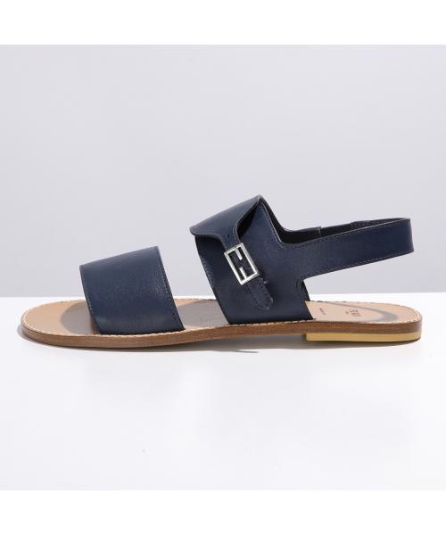 フェンディ FENDI FENDI KIDS サンダル JMR409 NA7 FFロゴ フラット （F0R9C/COSMO-ブルー） F0R9C/COSMO-ブルー