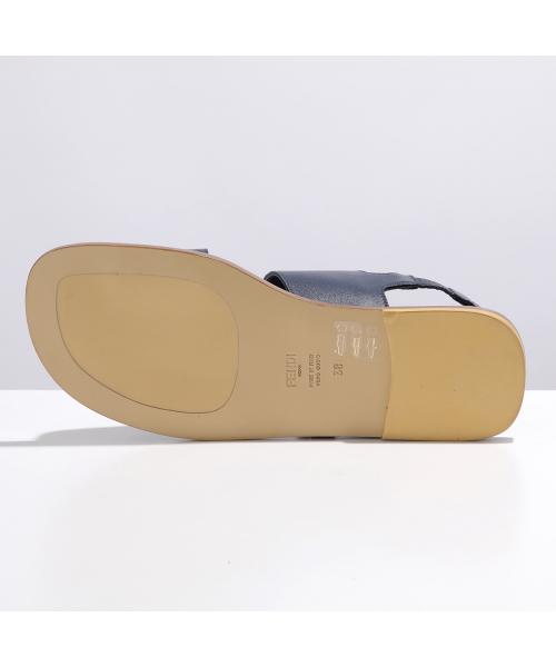 フェンディ FENDI FENDI KIDS サンダル JMR409 NA7 FFロゴ フラット （F0R9C/COSMO-ブルー） F0R9C/COSMO-ブルー