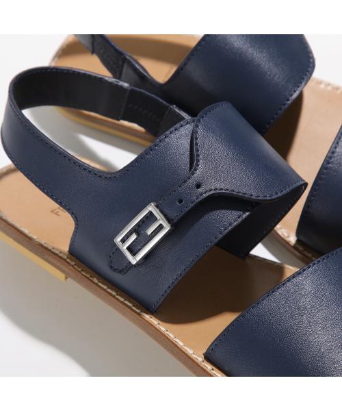 フェンディ FENDI FENDI KIDS サンダル JMR409 NA7 FFロゴ フラット （F0R9C/COSMO-ブルー） F0R9C/COSMO-ブルー