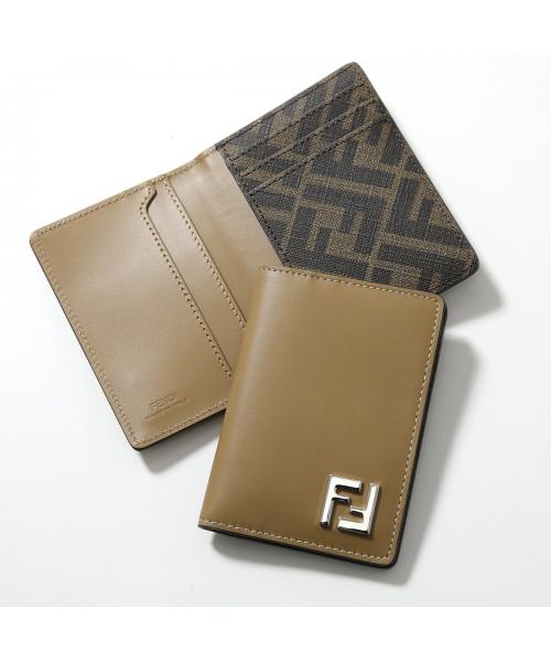 フェンディ FENDI FENDI カードケース 7M0349 AFF2  FFロゴ パスケース （F1M6E/SAND+TBMR） F1M6E/SAND+TBMR