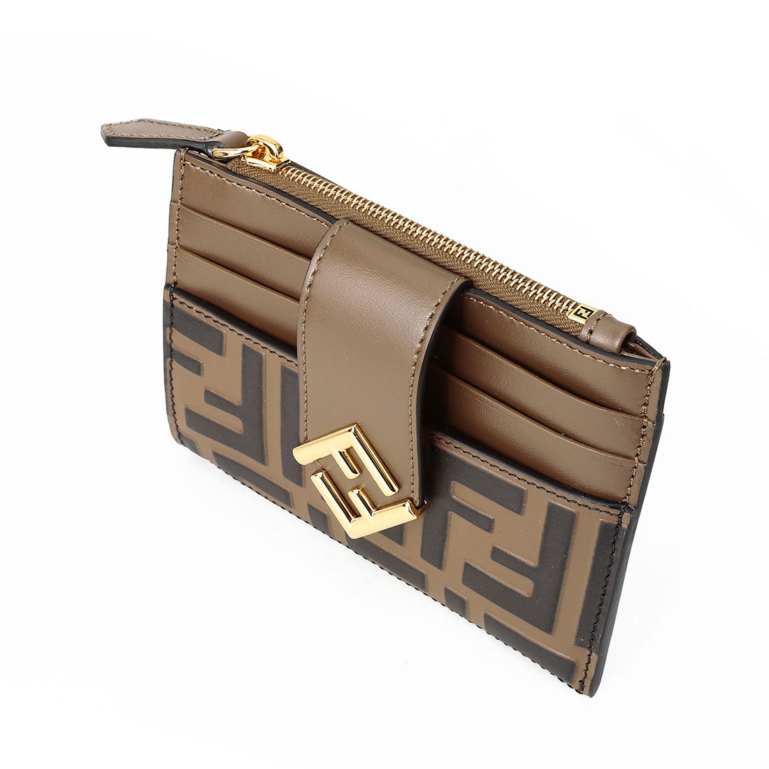 フェンディ FENDI カードケース FFダイヤモンド ジップカードケース 8M0507 ADYM F13VK BROWN