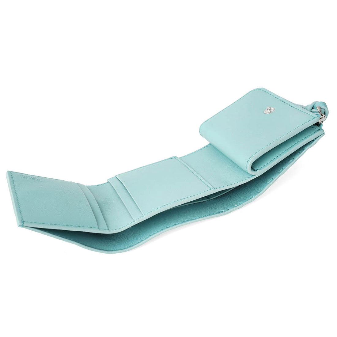 フェンディ FENDI 3つ折り財布 ビーカブー MICRO TRIFOLD SELLERIA WALLET 8M0499 ARC1 F1Q64 LIGHT BLUE