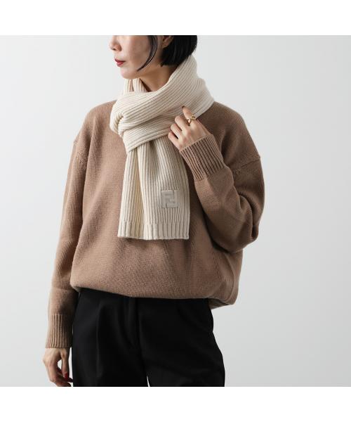 FENDI FENDI FENDI Scarf FXT117 ASG2 Rib FF Logo