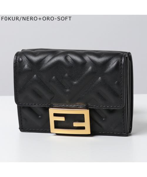 フェンディ FENDI FENDI 三つ折り財布 Baguette バゲット 8M0395 AAJD （F0KUR/NERO+ORO-SOFT） F0KUR/NERO+ORO-SOFT