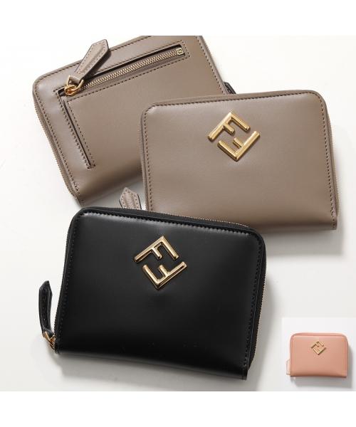 フェンディ FENDI FENDI 二つ折り財布 8M0508 ALV4 FFダイヤモンド レザー （F1N1G/TRUFFLE+DOVE） F1N1G/TRUFFLE+DOVE
