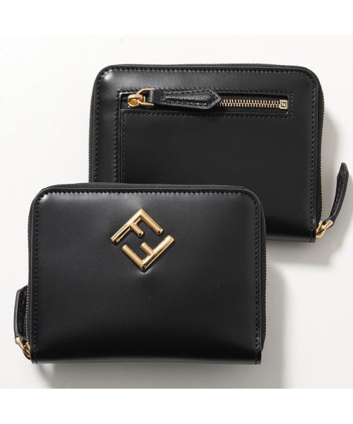 フェンディ FENDI FENDI 二つ折り財布 8M0508 ALV4 FFダイヤモンド レザー （F1N1G/TRUFFLE+DOVE） F1N1G/TRUFFLE+DOVE