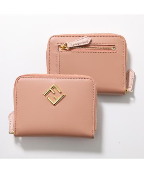 フェンディ FENDI FENDI 二つ折り財布 8M0508 ALV4 FFダイヤモンド レザー （F1N1G/TRUFFLE+DOVE） F1N1G/TRUFFLE+DOVE