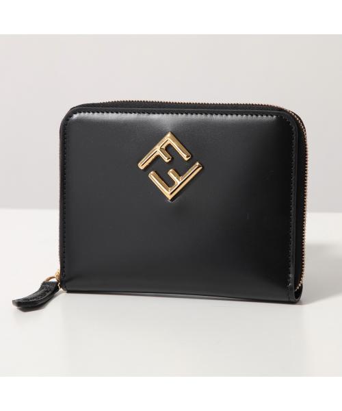 フェンディ FENDI FENDI 二つ折り財布 8M0508 ALV4 FFダイヤモンド レザー （F1N1G/TRUFFLE+DOVE） F1N1G/TRUFFLE+DOVE