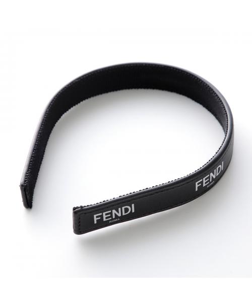 フェンディ FENDI FENDI カチューシャ FXQ978 ANDR ラムレザー ロゴ （F0QA1/BLACK） F0QA1/BLACK