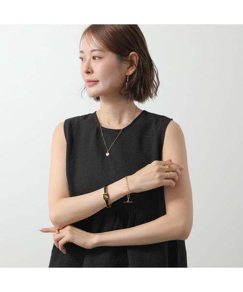 フェンディ FENDI FENDI バングル 8AK067 B09 FFロゴ ブレスレット （F0A47/SOFT-GOLD+WHITE） F0A47/SOFT-GOLD+WHITE