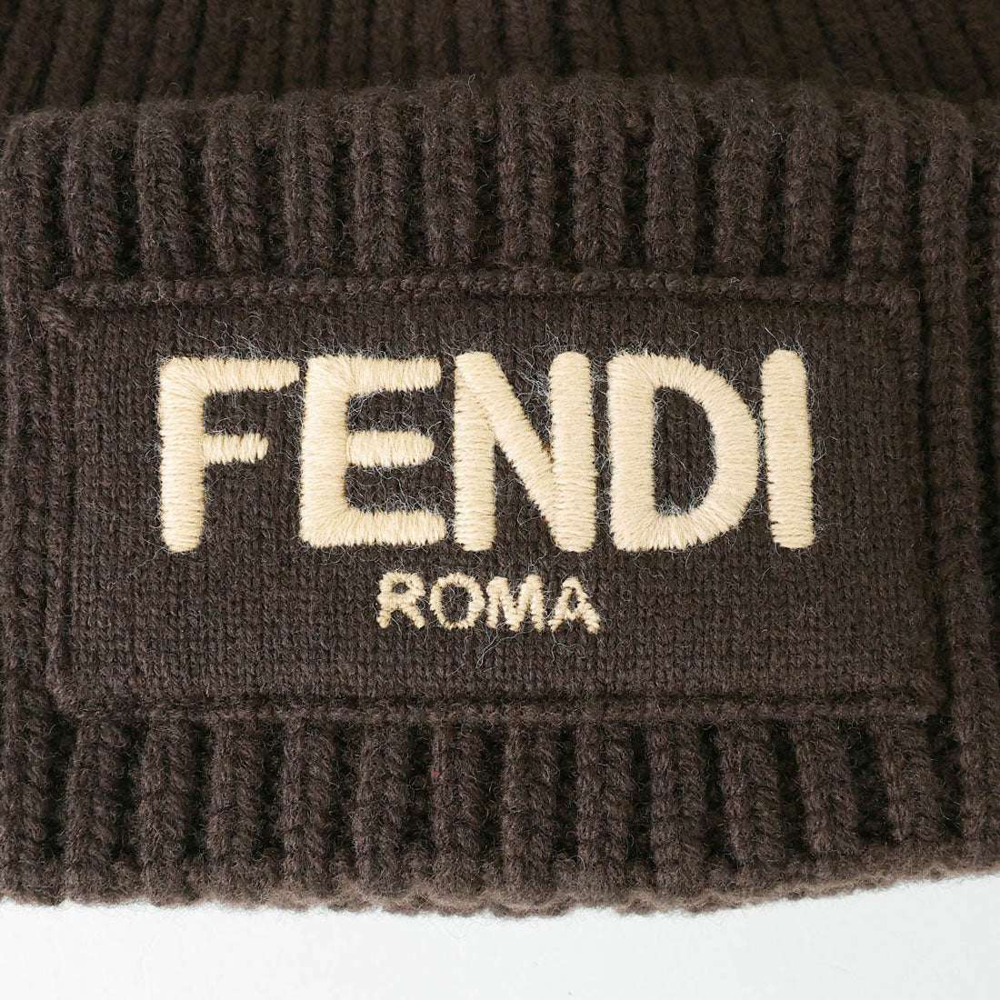 フェンディ FENDI ニットキャップ ポンポン ヴォルペ BEANIE FXQ848 AYKO F1U6N （マッローネ） マッローネ