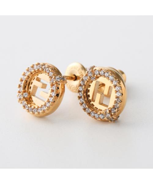 フェンディ FENDI FENDI ピアス 8AL079 ATEP エバーラウンド ロゴ （F089U/SOFT-GOLD+CRYSTAL） F089U/SOFT-GOLD+CRYSTAL