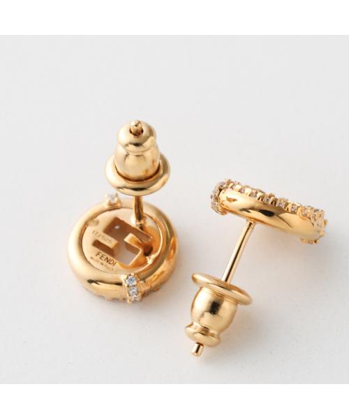 フェンディ FENDI FENDI ピアス 8AL079 ATEP エバーラウンド ロゴ （F089U/SOFT-GOLD+CRYSTAL） F089U/SOFT-GOLD+CRYSTAL