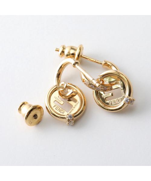 フェンディ FENDI FENDI ピアス EVER ROUND 8AL328 ATEP クリスタル装飾 （F089U/SOFT-GOLD+CRYSTAL） F089U/SOFT-GOLD+CRYSTAL