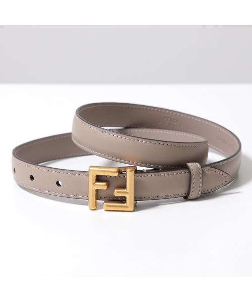 フェンディ FENDI FENDI ベルト 8C0648 AAIW レザー FFロゴ ナローベルト （F1LEY/DOVE+BURATTAT） F1LEY/DOVE+BURATTAT