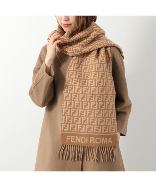 フェンディ FENDI FENDI マフラー 30×190 FXT113 AQCW カシミヤ ウール （F0QB8/CAMEL-キャメル他） F0QB8/CAMEL-キャメル他