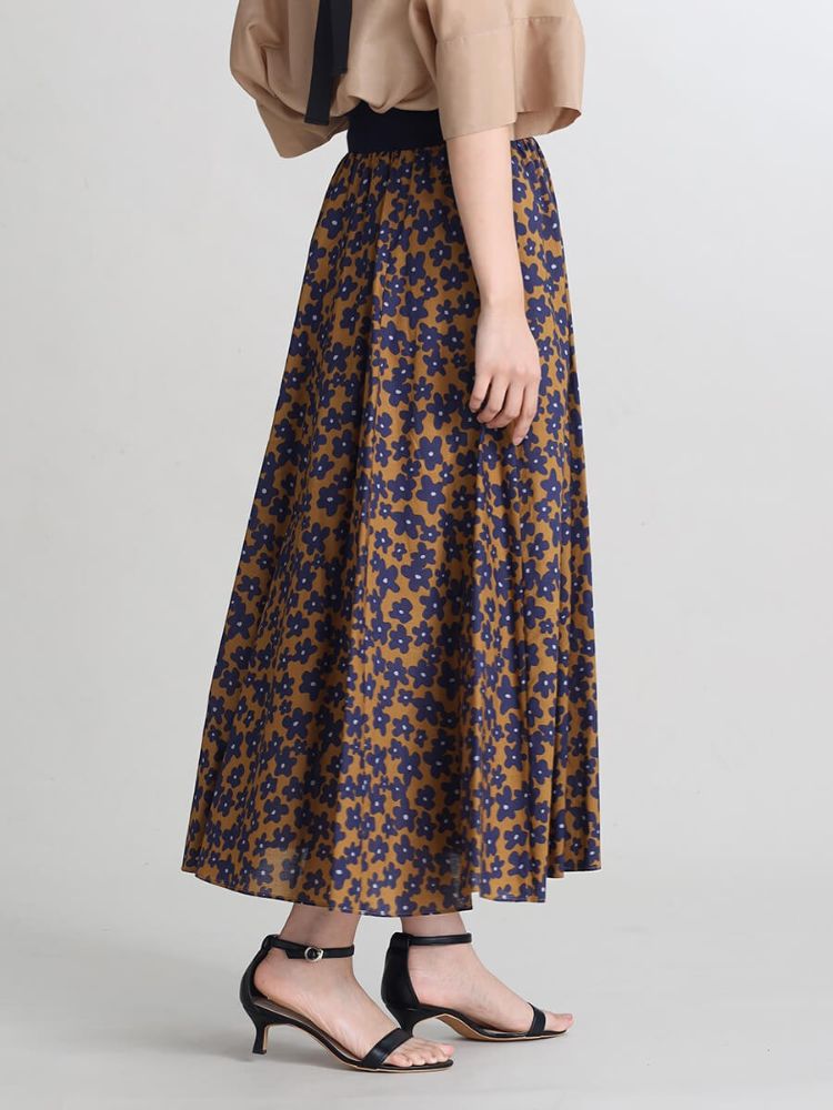 【新品・未使用】FENNEL 配色ライン スカート Fennel Retro Flower Skirt