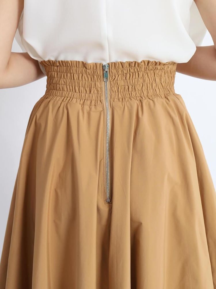 フェンネル FENNEL チュールレイヤードラップフレアスカート（Autumn） （ダークグリーン） ダークグリーン