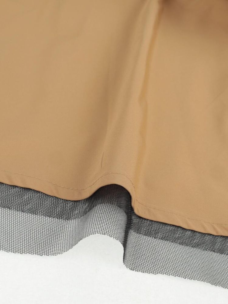 フェンネル FENNEL チュールレイヤードラップフレアスカート（Autumn） （ダークグリーン） ダークグリーン