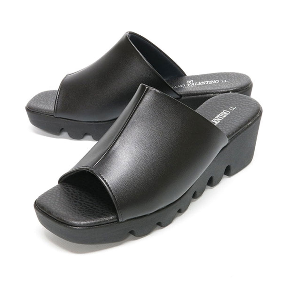 FIRST CONTACT Women's Sandals, Office, Indoor, Office, Work, Made in Japan, Wedge Sole, Stable, Hep, Thick Sole