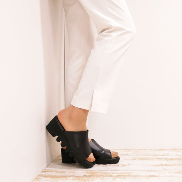 FIRST CONTACT Women's Sandals, Office, Indoor, Office, Work, Made in Japan, Wedge Sole, Stable, Hep, Thick Sole