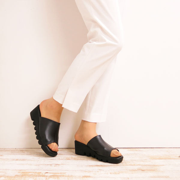 FIRST CONTACT Women's Sandals, Office, Indoor, Office, Work, Made in Japan, Wedge Sole, Stable, Hep, Thick Sole