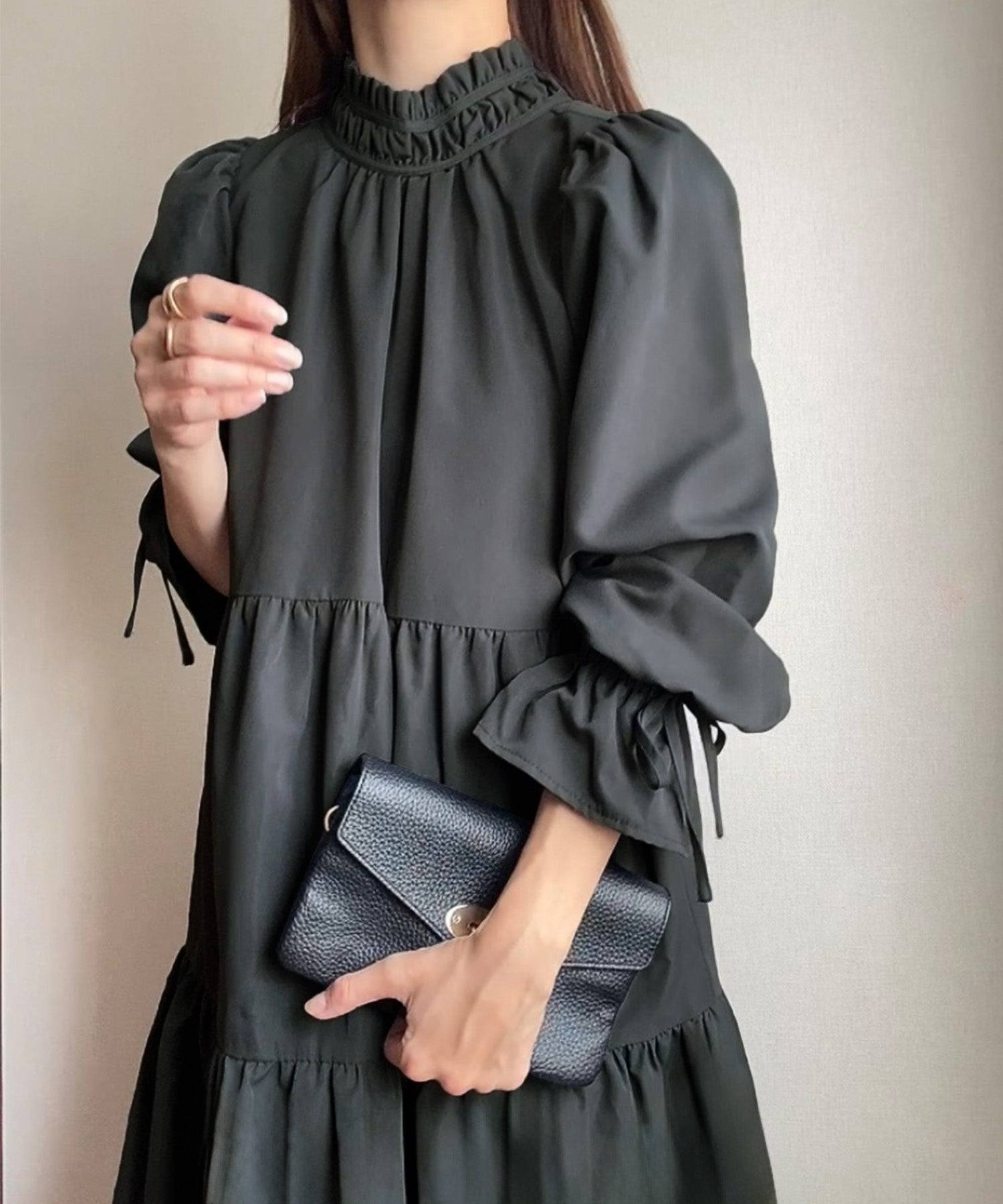 FILLU FILLOU Frill Collar Flare One-Piece Dress FILLU FILLOU Frill Collar Flare One-Piece Dress