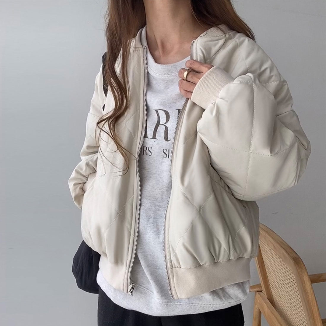 フィルー FILLOU FILLOU リバーシブルキルティングジャケット