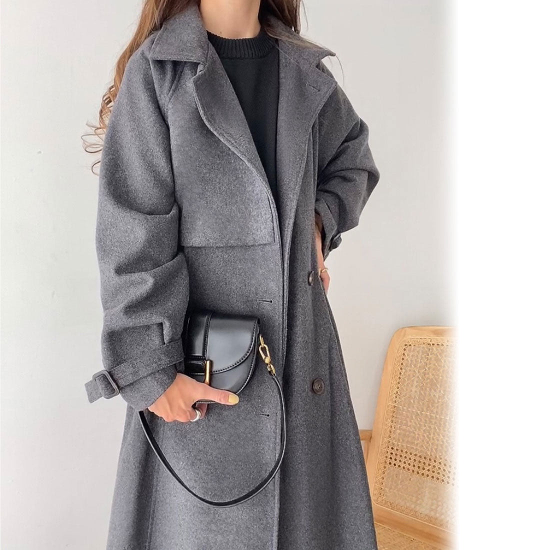 フィルー FILLOU FILLOU ヨークデザインフレアロングコート