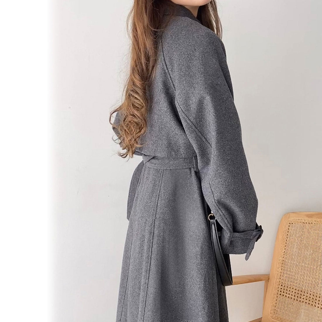 フィルー FILLOU FILLOU ヨークデザインフレアロングコート