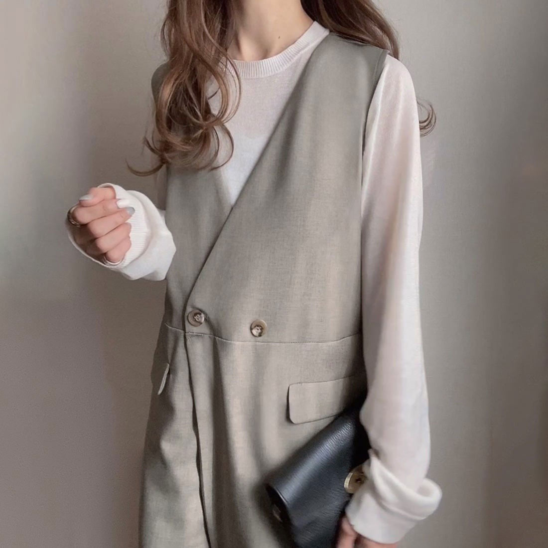 フィルー FILLOU FILLOU ダブルボタンオールインワン