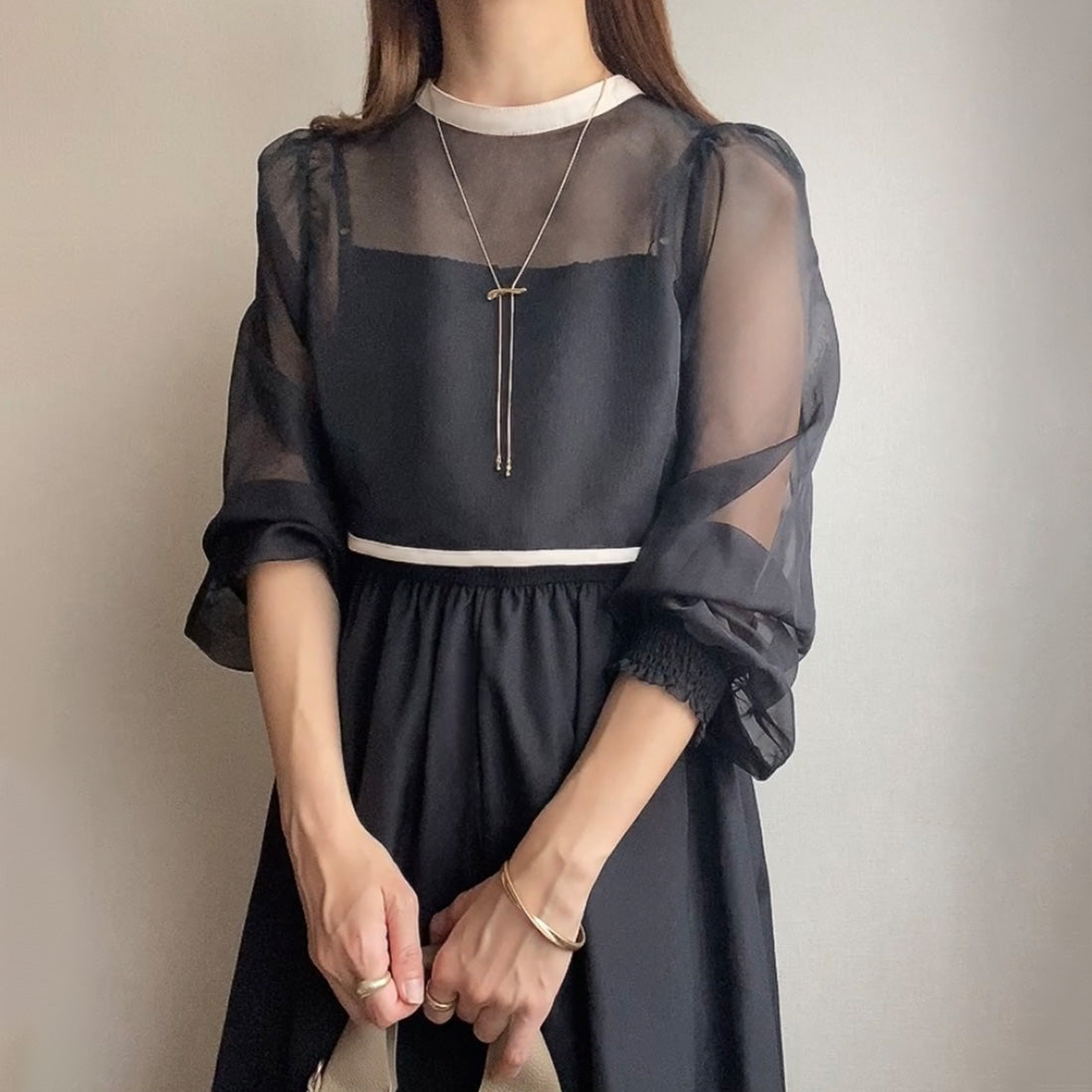 フィルー FILLOU FILLOU シアーボレロ＋キャミワンピース